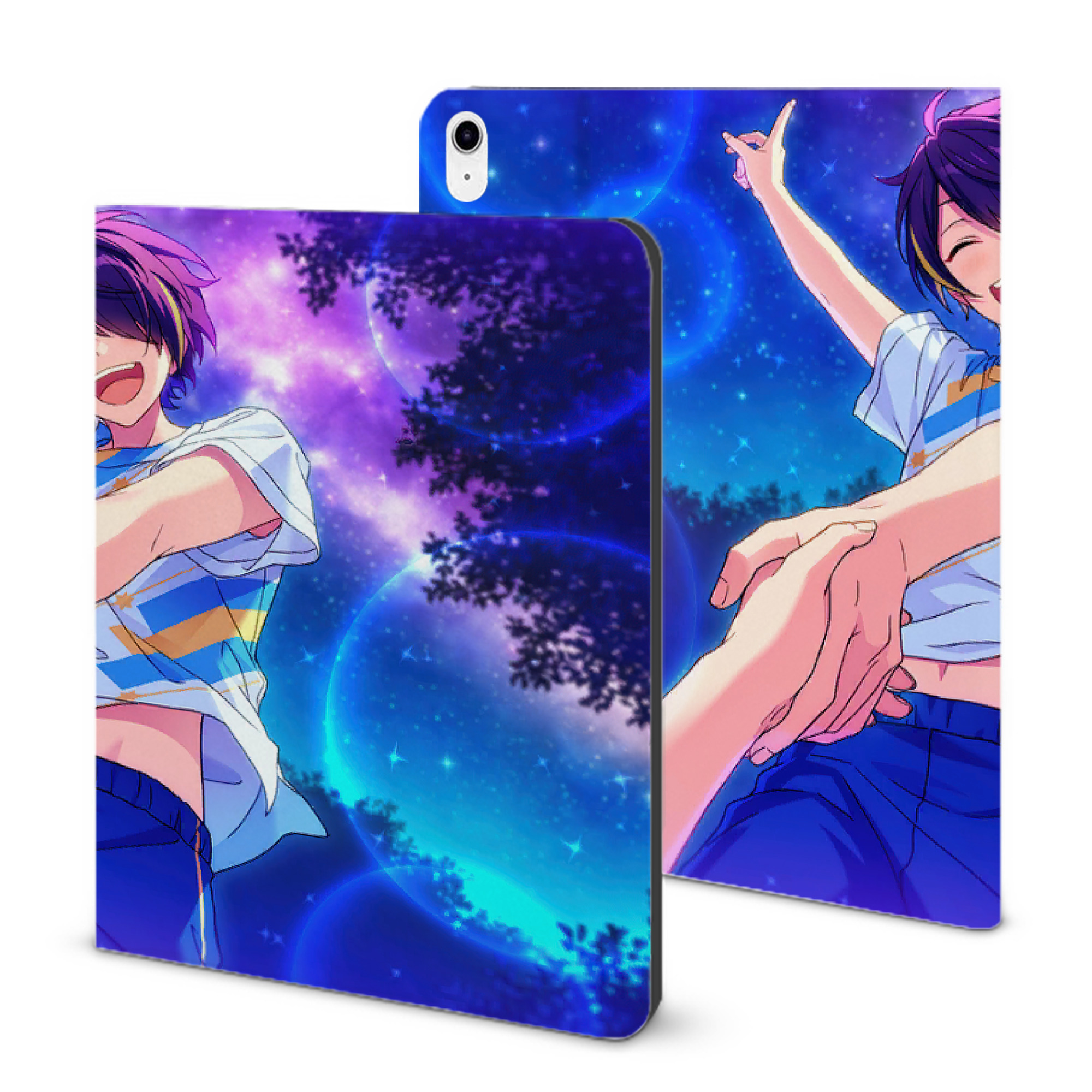 （画像用） あんさんぶるスターズ! Ensemble Stars IPad ケース ブック型 PUレザー TPU 耐衝撃 軽量 薄型 ペン収納なし 全面保護 IPad 各モデル対応